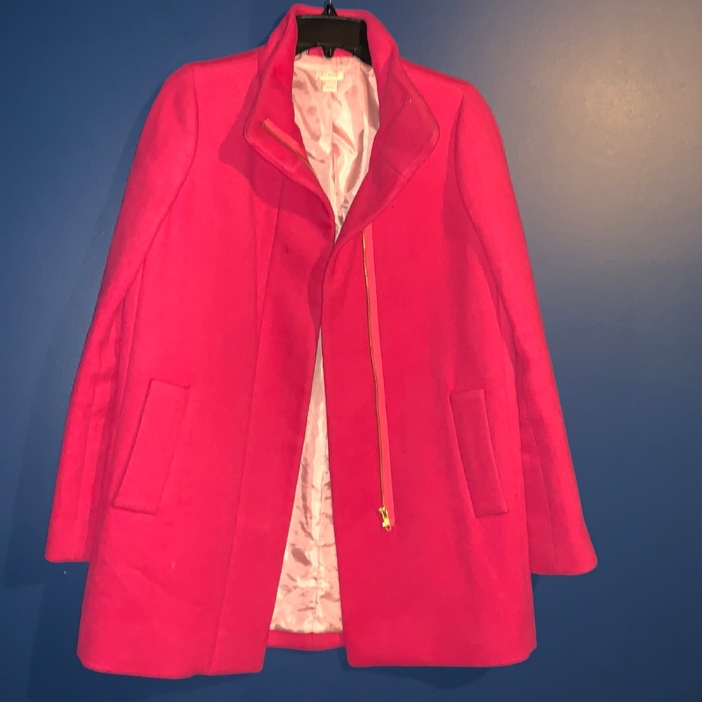 Pink Jcrew City Coat Size 4